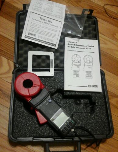 AEMC INSTRUMENTS MODEL 3731 GROUND TESTER WITH HARD CASE AND ACC
