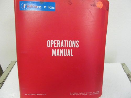 Inframetrics 525 infrared thermal imaging system operations manual for sale