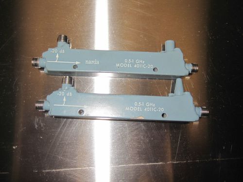 2 narda model 4011c-20 minature stripline coaxial sma couplers for sale