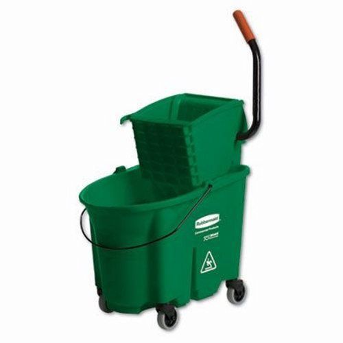 Rubbemaid wavebrake 35-qt. mop bucket &amp; wringer, green (rcp 7588-88 gre) for sale