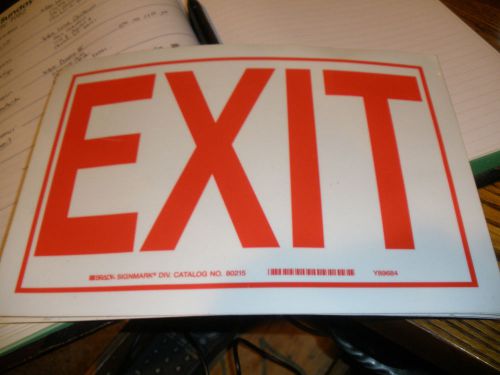 Bradly signmark brand &#034;exit&#034; decal - glow in dark - 10&#034; x 7&#034; - nice for sale