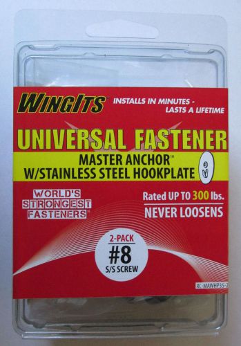 WINGITS MAWHP35 2PK MASTER ANCHOR WITH STAINLESS STEEL HOOK PLATE - 300LB RATING