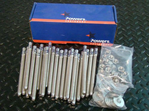 (25) Power Fasteners Power-Stud Stainless 1/2&#034; x 7&#034; 07626 316