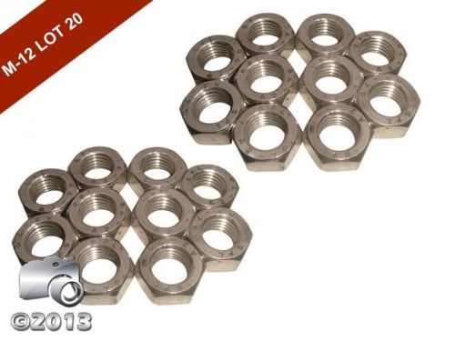 NEW SET OF 20 PIECES -M 12 HEXAGON HEX FULL NUTS A2 STAINLESS STEEL DIN 934