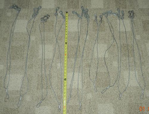 Lot of 10 wire tie down straps with hooks for sale