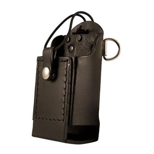 Boston Leather Firefighter&#039;s Radio Holder with D-Rings  Elastic Strap #5481RCE