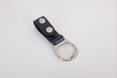 New side handle baton ring holder for duty belt, heavy leather uniform police