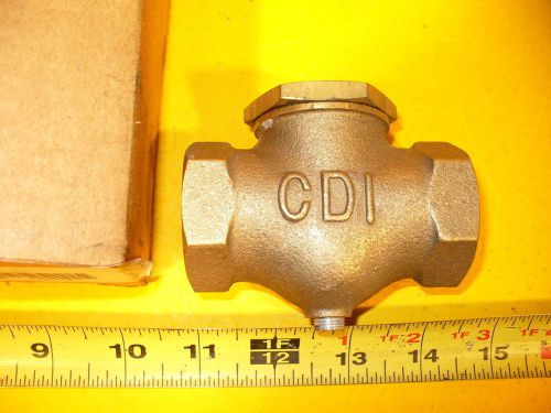 Check valve 1&#034; grainger 2a165 brass threaded pneumatic plumbing fitting *new* for sale