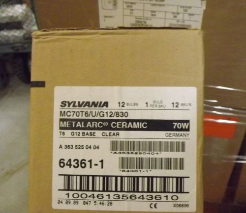 1 Sylvania  MC70T6/UG12/830   64361  70 WATT METAL HALIDE