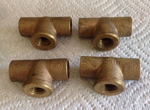 4 ~nibco ~ 1/2&#034; x 1/2&#034; x 1/2&#034; ~ cast copper ~ pressure tee ~ fittings ~ l@@k !!! for sale