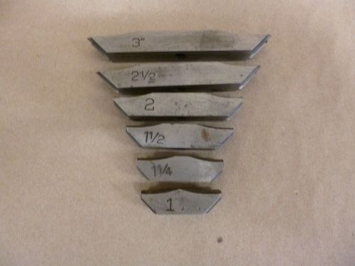 SKINNER VALVE RESEATER TOOL REPLACEMENT CUTTERS 1&#034; - 3&#034; , (  6pc KIT )