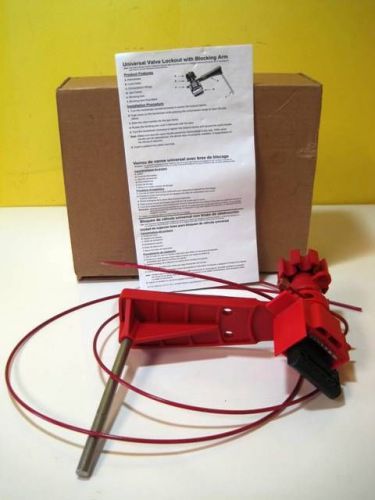 New brady 5ta88 ball valve lockout fits handle size 1-3/4  nib w/ arm &amp; 8&#039; cable for sale