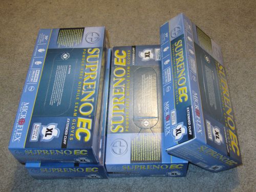 Microflex Supreno EC Powder Free Nitrile Gloves, Size XL (4 boxes, 50 per box)