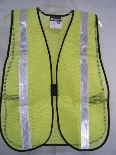 ~NWT~ Lime High Visibility Mesh Safety Vest ~One Size~ Hook &amp; Loop Closure