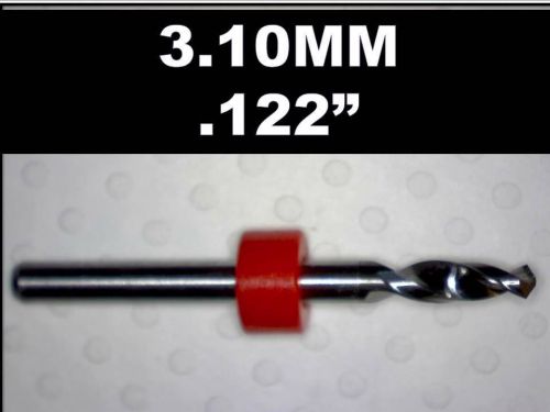 3.10mm - .122&#034;  Carbide Drill Bit - NEW One Piece - CNC Dremel PCB  Hobby Models