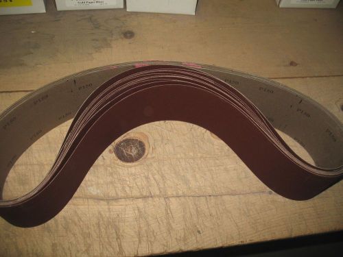 10 pcs.- 4 x 54&#034; 150 grit aluminum oxide sanding belts, made in USA