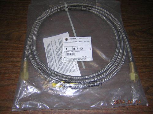 Western stainless steel pigtail with no gas connections PF-4-120 10ft