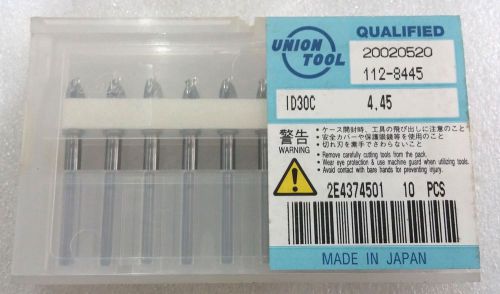 PCB drill bits, ID30C 4.45x10, Union Tool, Premium Quality Japan