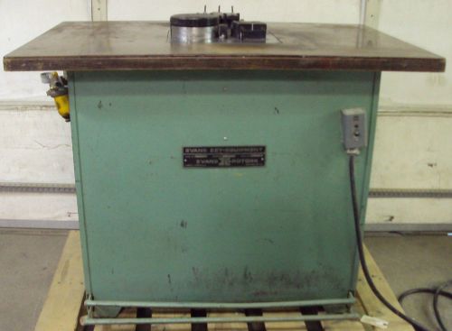 Evans 1000 T Mould Inserter, .5HP, 230V, 1PH, Miter Notching, Cleaned, Checked