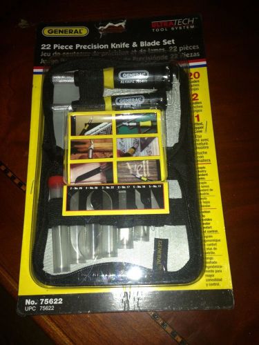 General 22 Piece Precision Knife And Blade Set 75622 Factory Sealed