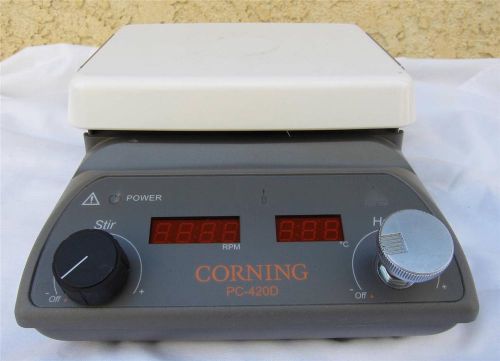 Corning PC-420D Digital Hot Plate Laboratory Lab Stirrer 6&#034; x 7.5&#034; Ceramic Top l