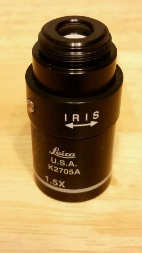 Leica 1.5x 1.5/0.0375 ?/- Plan Achro IRIS Macro Microscope Objective RMS K2705A