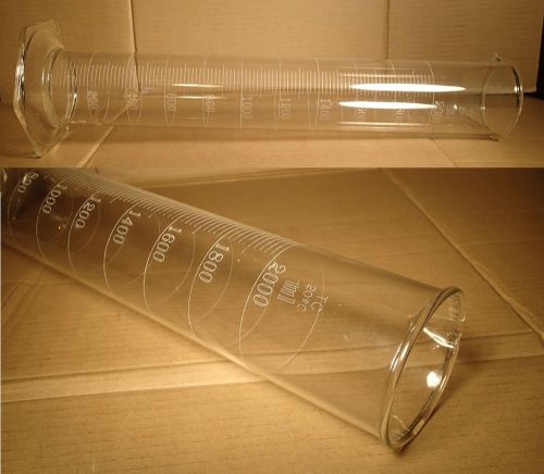 Corning pyrex glass 2000ml graduated cylinder hex base for sale