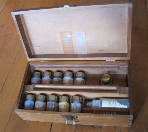 Vintage ceramco stain kit 13pc dental porcelain in box rare for sale