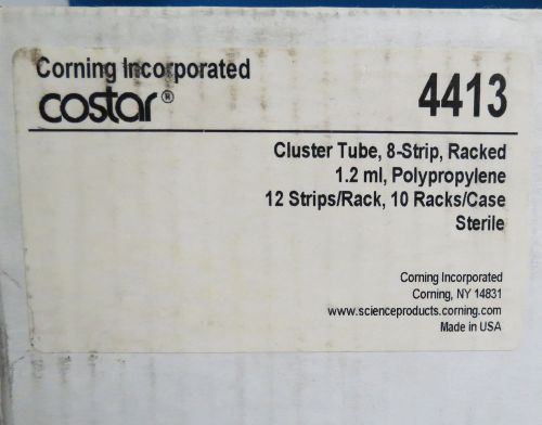 Case Corning Costar 96 Well PP Cluster Tubes 8-Tube Strips 10 Racks #4413