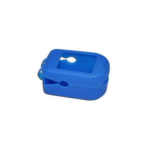 SOFT Silicone RUBBER CASE for Pulse Oximeter SPO2 sensor Oxygen monitor blue