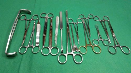 26 pcs set spay instruments forceps scissors veterinary pack for sale
