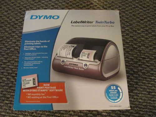 Dymo LabelWriter Twin Turbo NIB Printer/Software/Adapters/Labels/Manual
