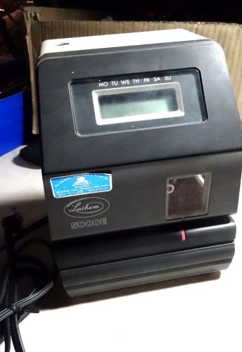 Lathem 5000e time clock time recorder, heavy duty, nice used condition for sale