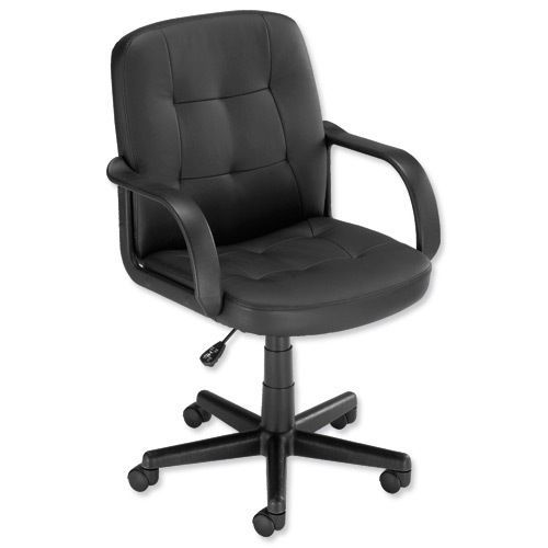 Managers Armchair Seat W470xD480xH430-550mm Backrest Height 470mm Black