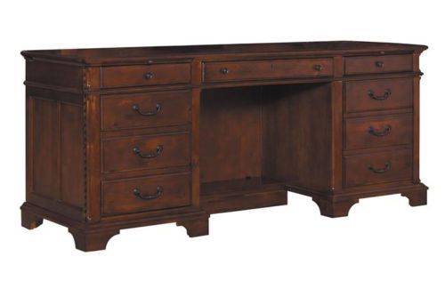 Executive cherry office computer credenza for sale
