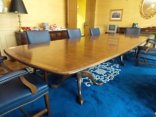 CONFERENCE TABLE, QUEEN ANNE SOLID CHERRY WOOD, CUSTOM BUILT, HAND CRAFTED