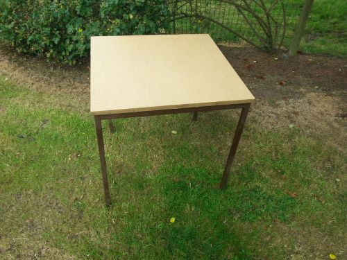 small metal frame table bench ideal for office or tool storage craft workshop