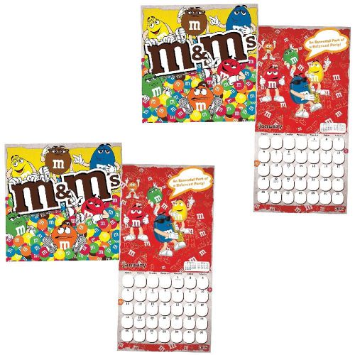NEW (Set/2) M&amp;M&#039;s 2015 Wall Calendar - Your Favorite Chocolate Candy Characters