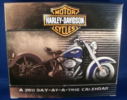 Harley-davidson motorcycles 2011 day-at-a-time desk calendar new for sale