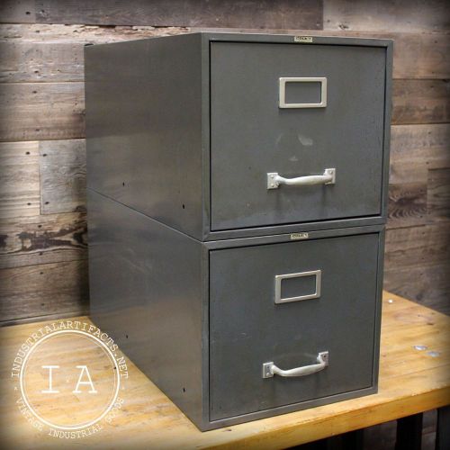 Vintage Industrial Cole Steel Filing Cabinets Stacking Modular Drawers Retro MCM