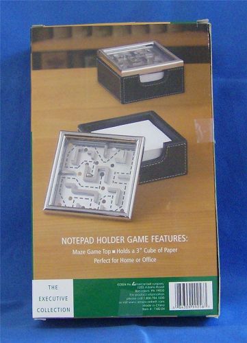 EXECUTIVE COLLECTION NOTEPAD HOLDER MAZE GAME HOME OFFICE 3&#034; CUBE PAPER NIP