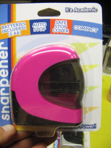 Its Academic Battery Operated Pencil Sharpener Pink New Batteries Included !!!