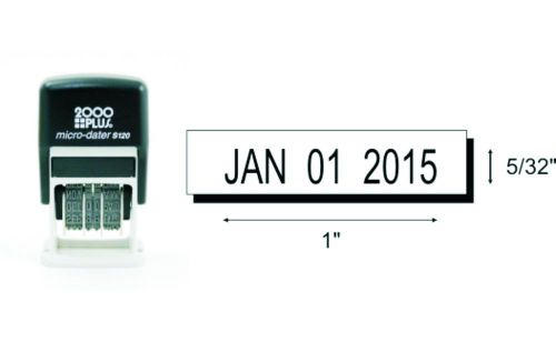 2000 Plus S-120 Dater Self-Inking Rubber Stamp with Black Ink (Date Only)