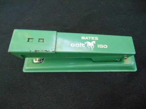 Rare BATES COLT 150 Green Stapler - 1960&#039;s-70&#039;s