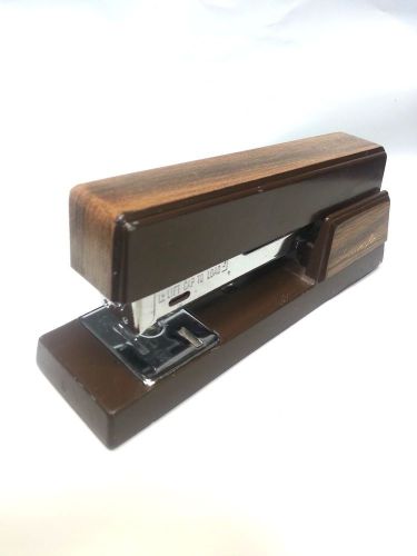 Woodgrain Swingline Stapler  SWINGLINE 737 smaller stapler metal AGE MID CENTURY