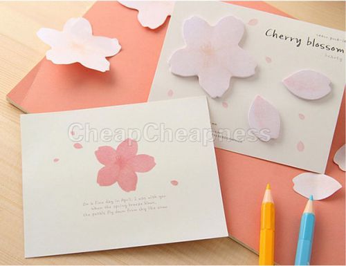 Cute Cherry Blossom Sticker  Marker Memo Pad Sticky Notes US SP