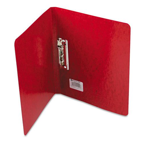 PRESSTEX Grip Punchless Binder With Spring-Action Clamp, 5/8&#034; Capacity, Red