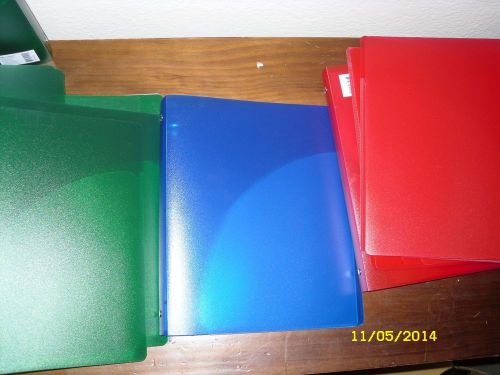 23~Office Depot Poly Binders, 1.5&#034; inch Multi-colors, Free USA Shipping