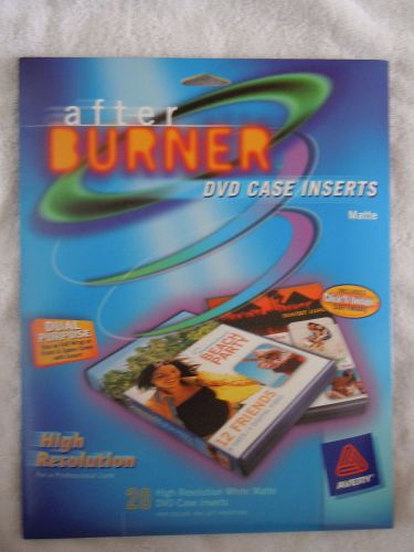 AVERY 8891 AFTER BURNER DVD CASE INSERTS, MATTE