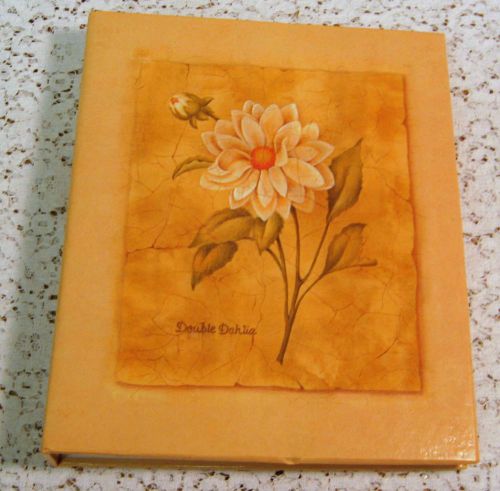 Double Dahlia Hard Cover Dry Erase Address Book &amp; Emergency Contact Book